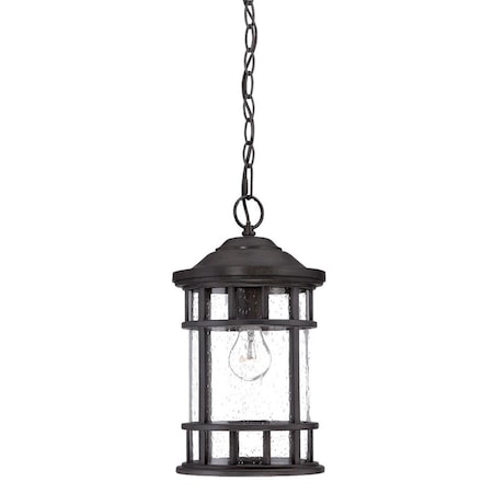Estallar 15.25 x 8.75 x 8.75 in. Vista II 1-Light Black Coral Hanging Light ES3096980